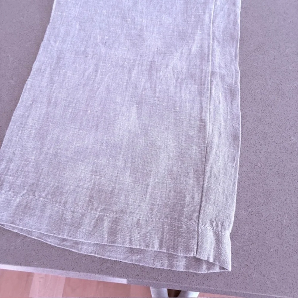 Club Room Pants Men 40x30 Gray Regular Fit Chino Flat Front Linen Luxury Worn 1x